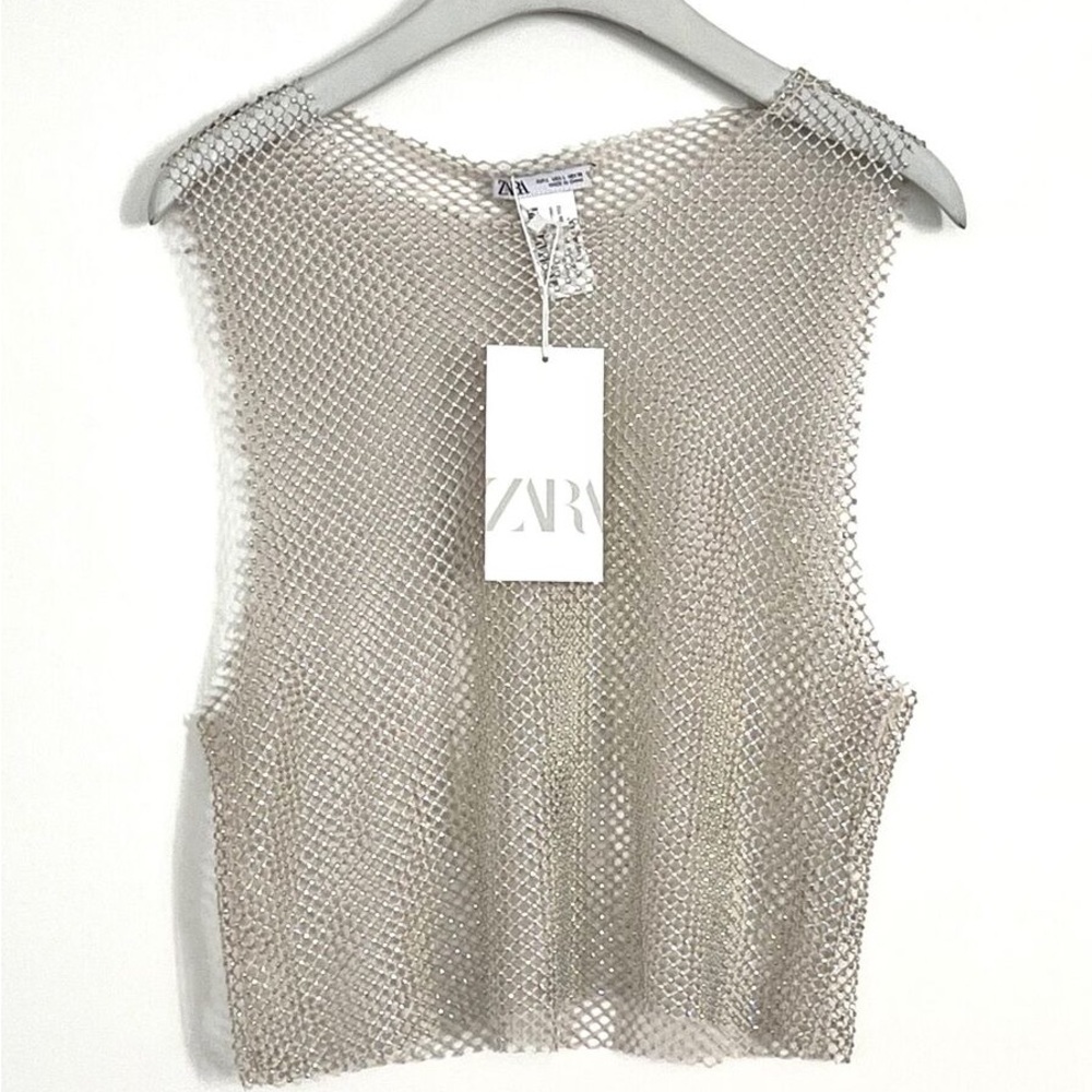 Zara sheer sparkling small top